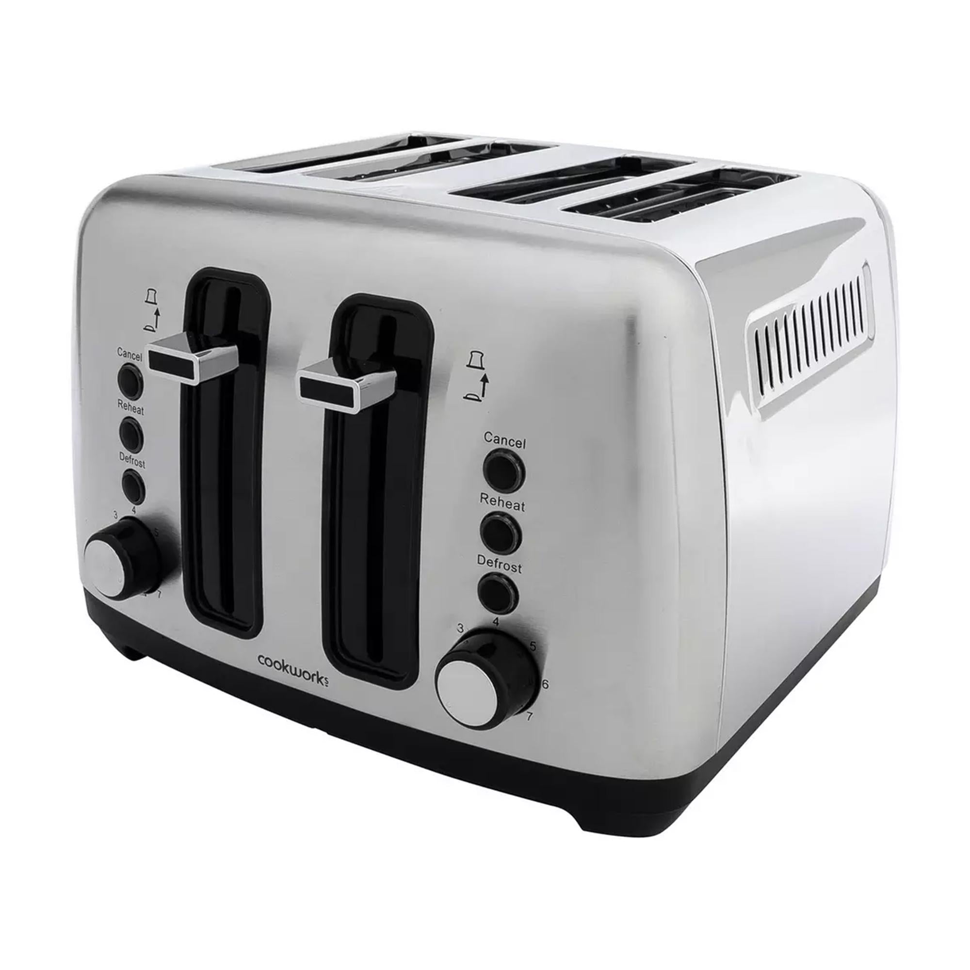 Cookworks 4 Slice Stainless Steel Toaster, British product