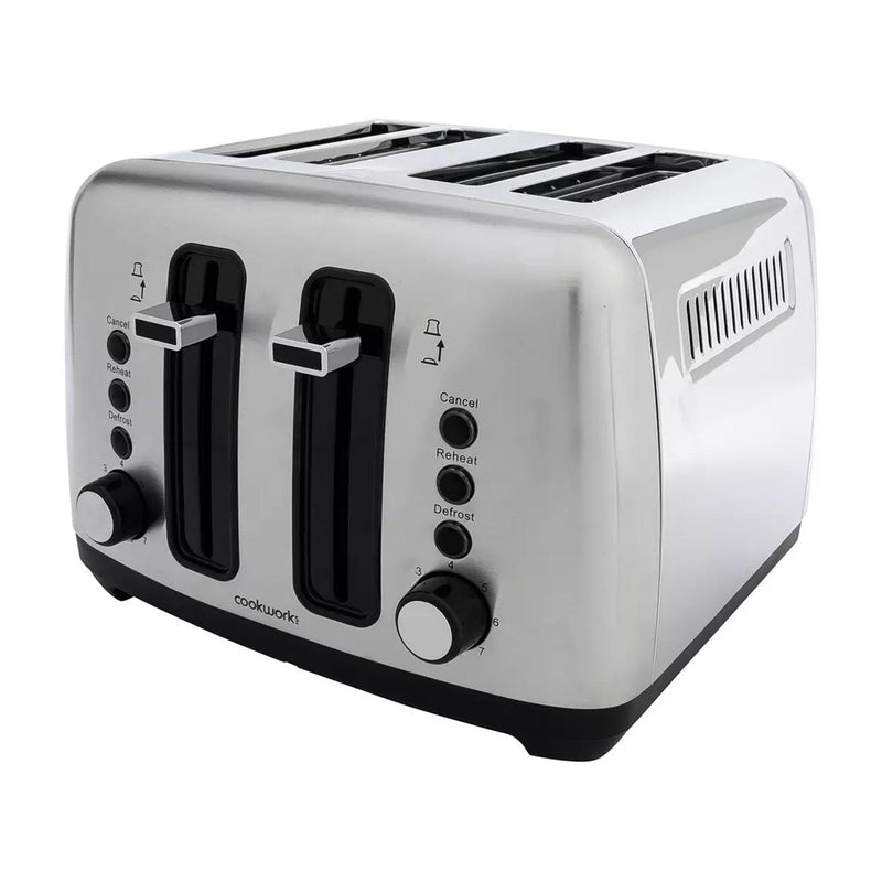 Cookworks 4 Slice Stainless Steel Toaster, British product
