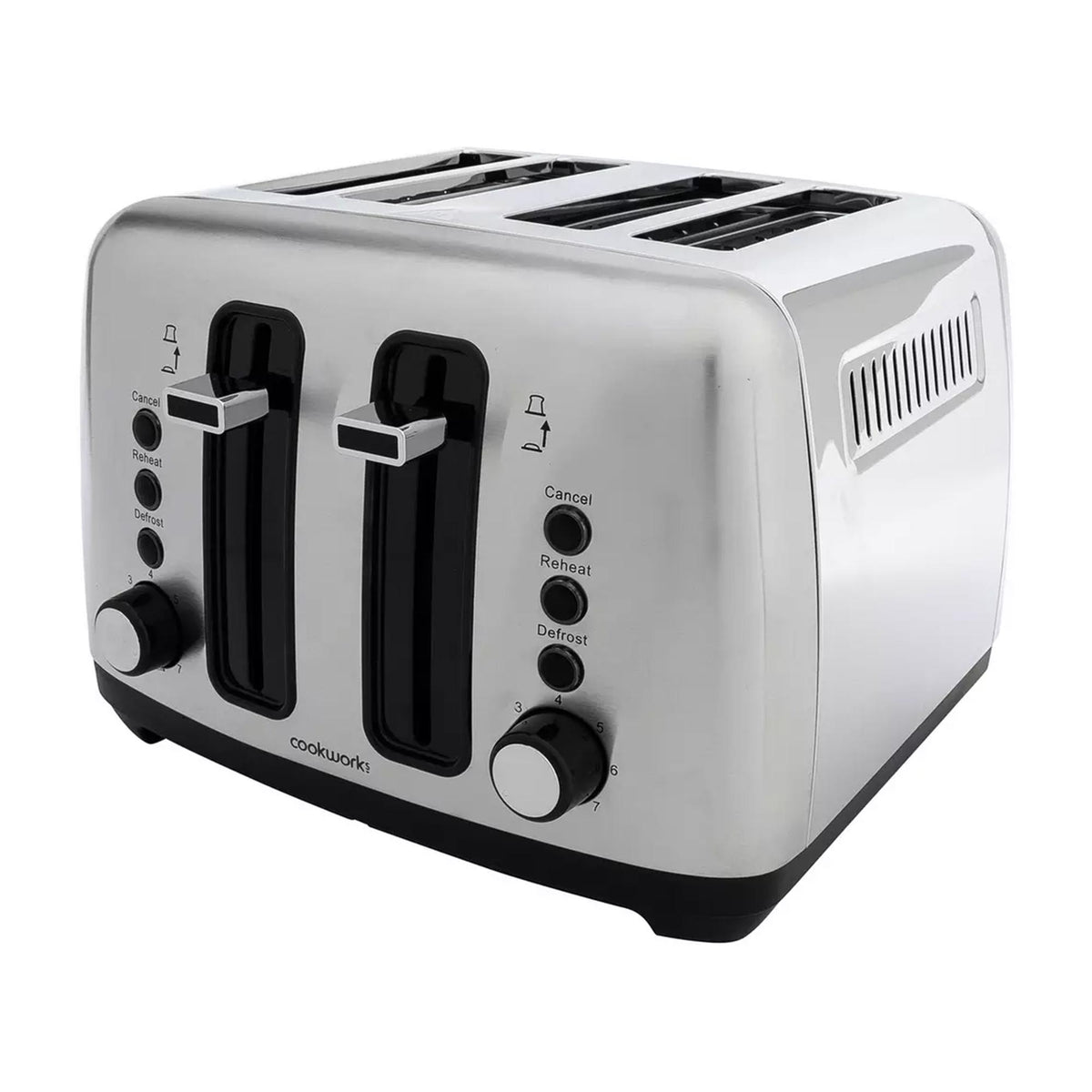 Cookworks 4 Slice Stainless Steel Toaster, British product