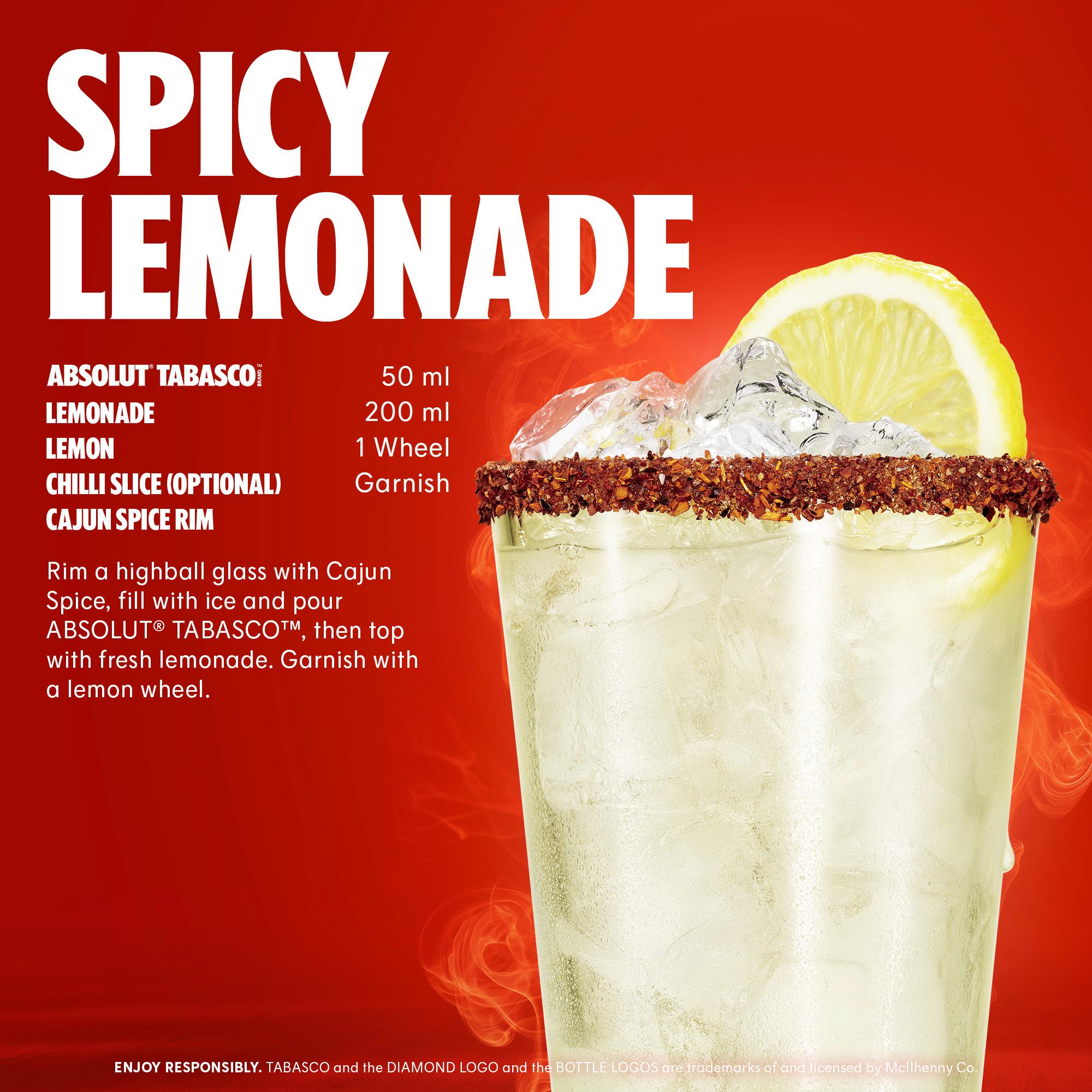 Absolut Tabasco chili pepper flavoured vodka 70cl (British brand)