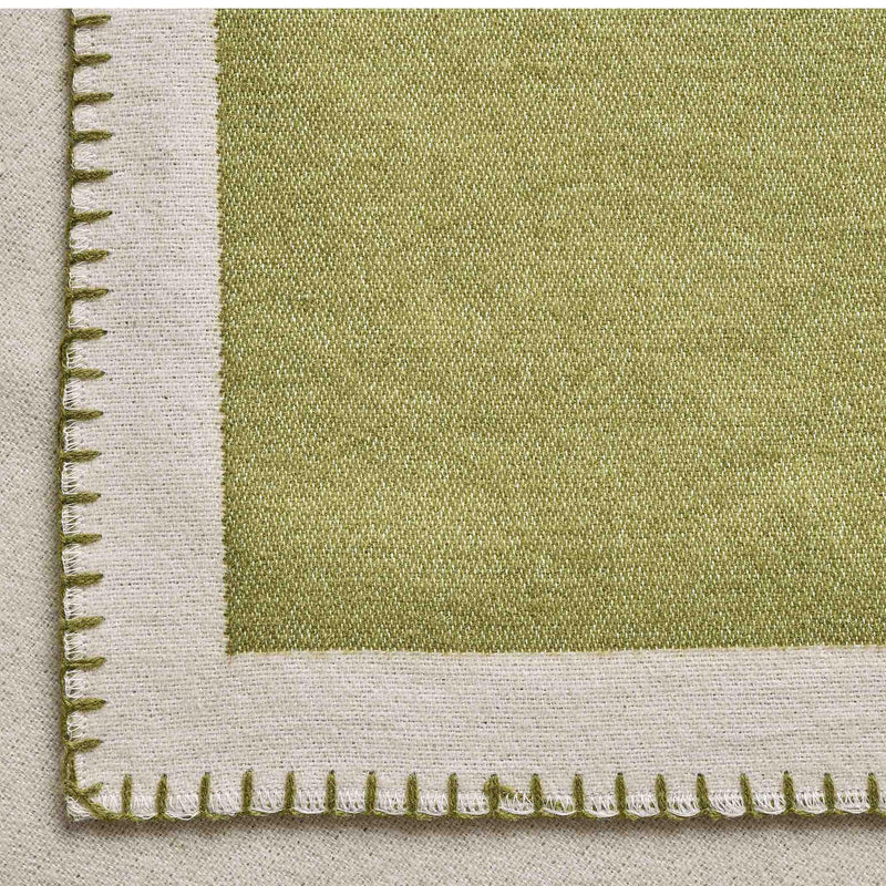 Habitat Green Blanket Stitch Throw 125x150cm, UK version