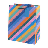 Sainsbury's rainbow stripe birthday gift bag, imported from the UK