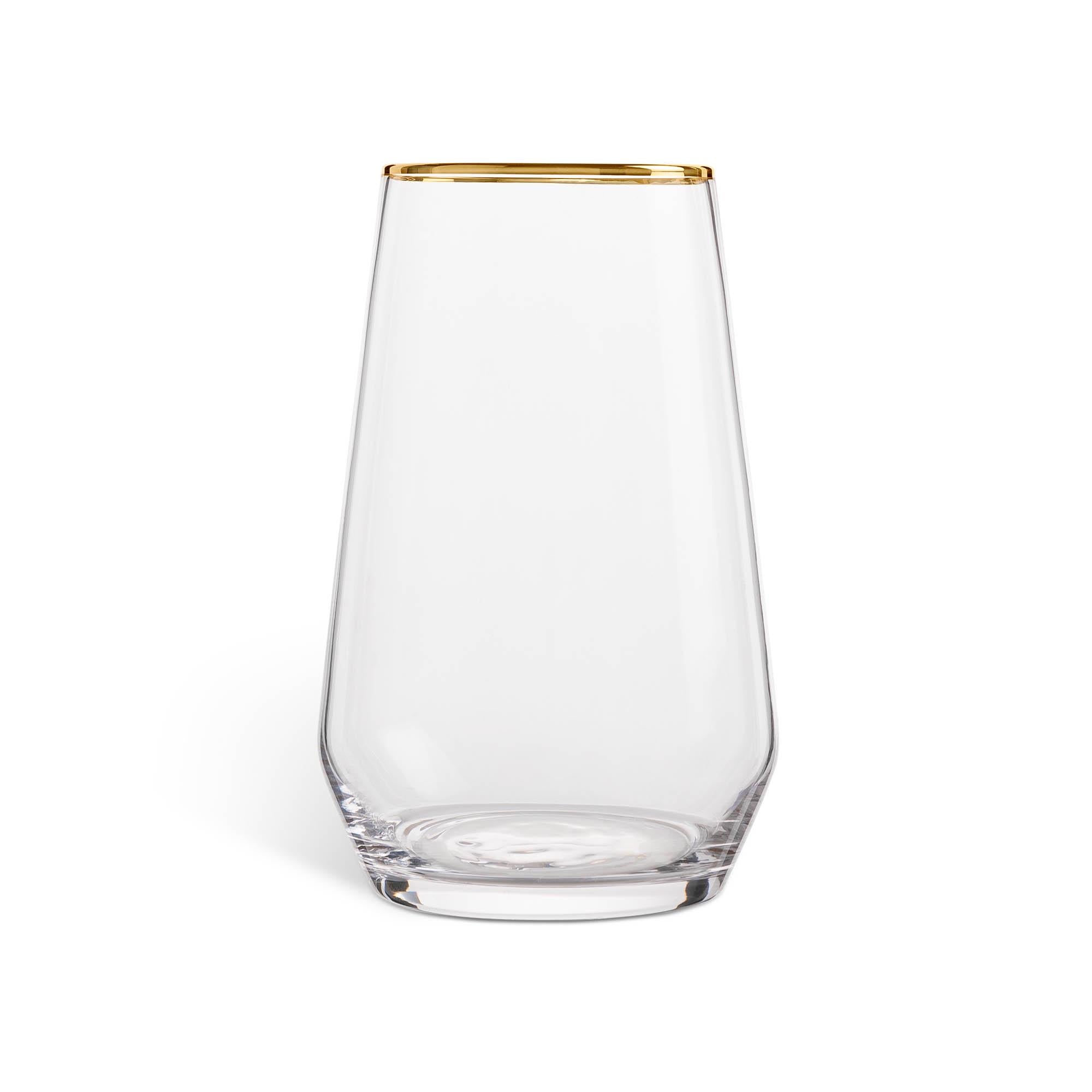 Habitat Gold Rim Hi Ball Glass 710ml capacity, UK version