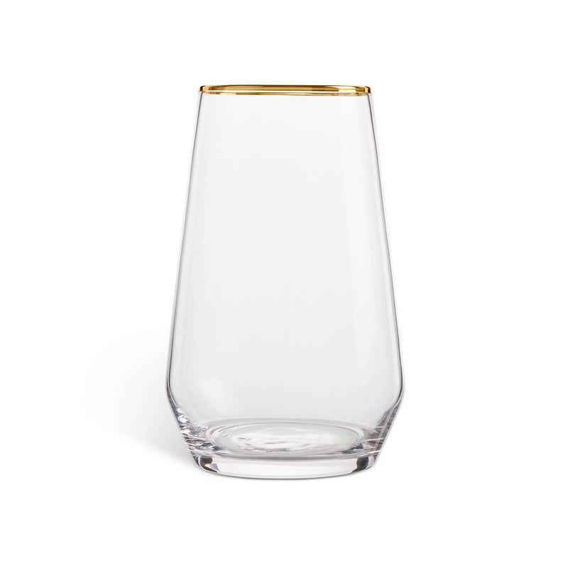 Habitat Gold Rim Hi Ball Glass 710ml capacity, UK version