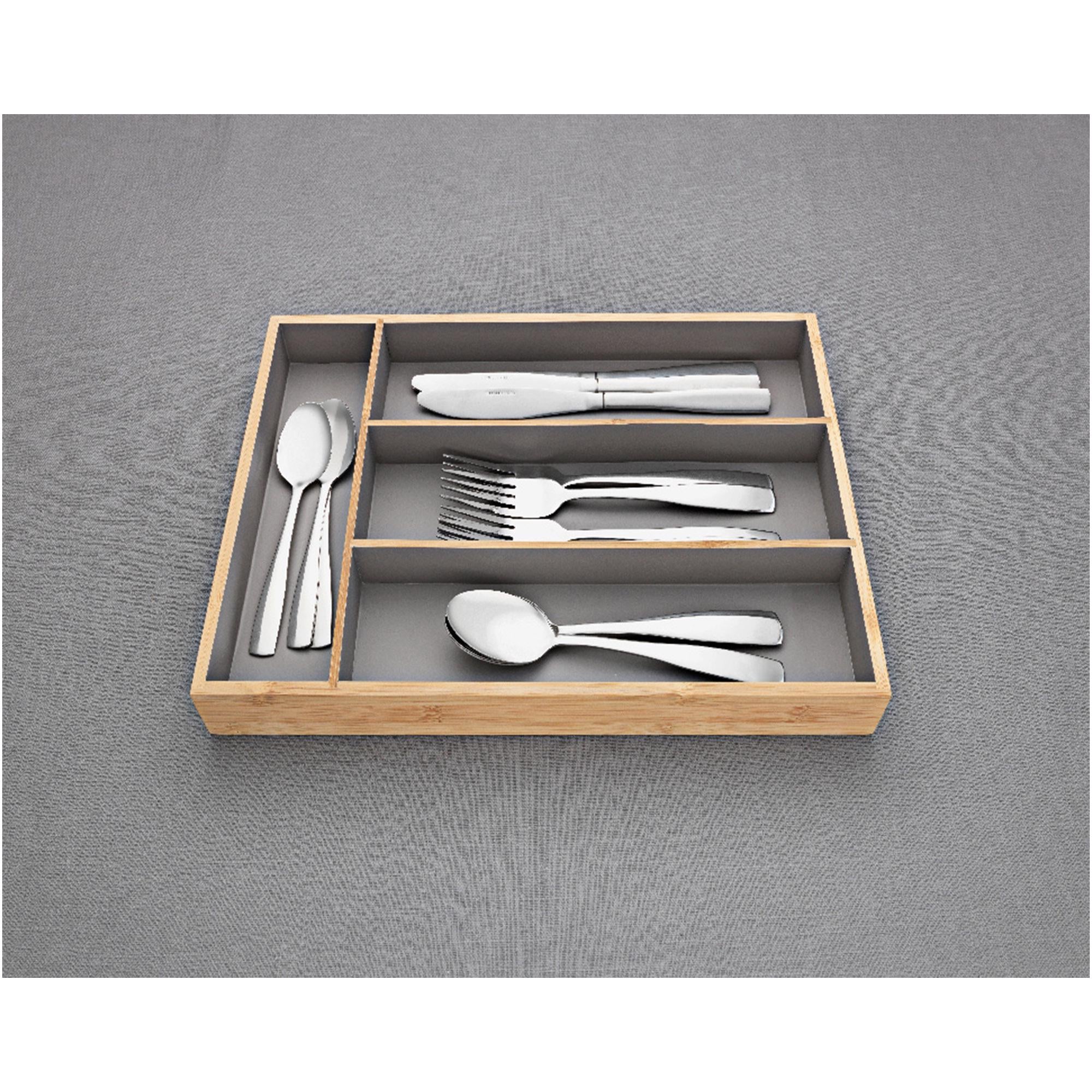 Habitat bamboo cutlery drawer with 4 compartments (British brand)