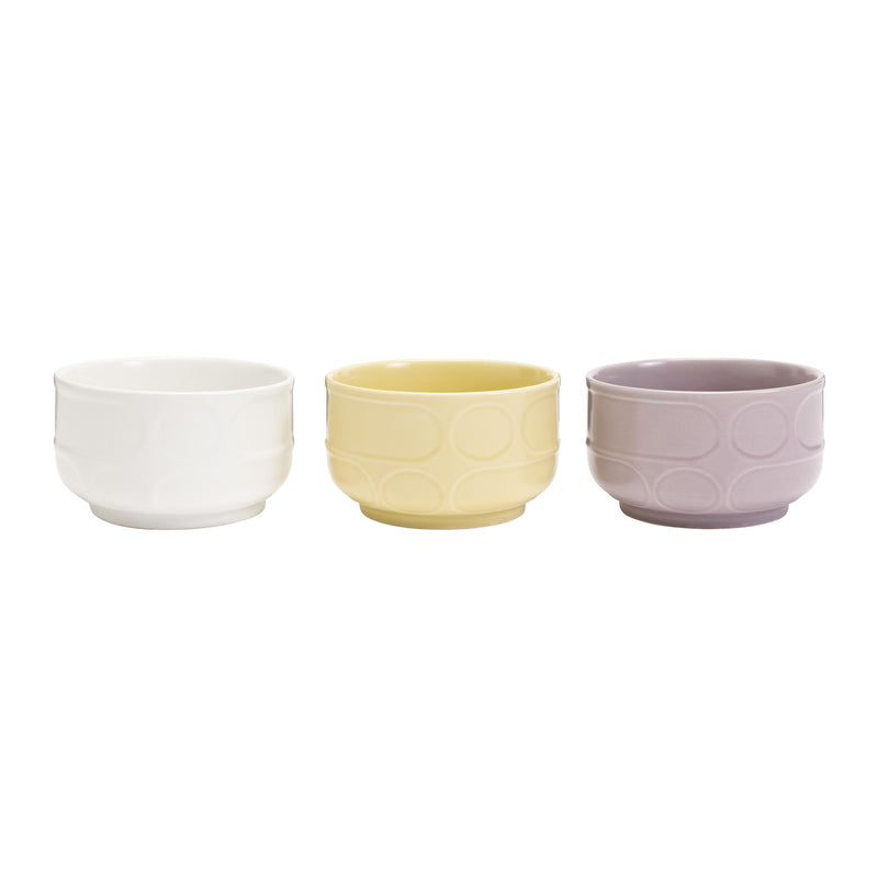Habitat white ceramic cereal bowl stoneware texture , UK version