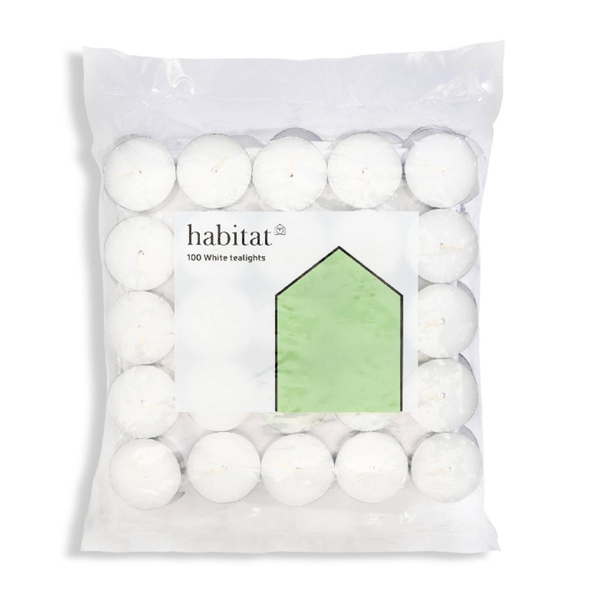 Habitat Tealight Candles - White - Pack of 100 GOODS Sainsburys   