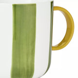 Habitat handpainted stripe mug set 4 mugs 430ml, imported from the UK
