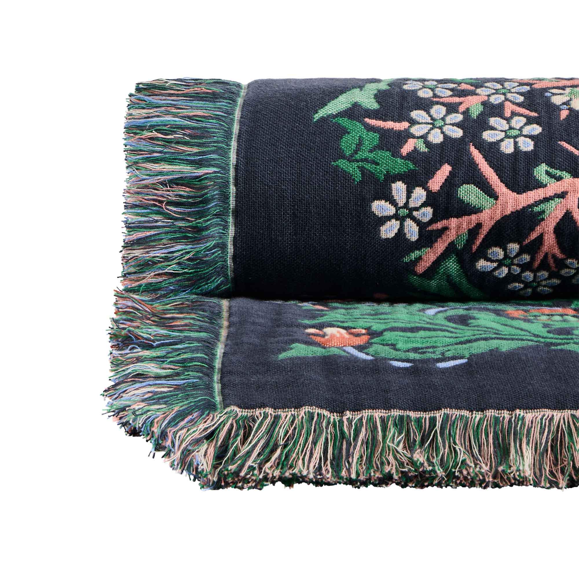 Habitat x Morris & Co Blackthorn throw green 125x150cm (British brand)