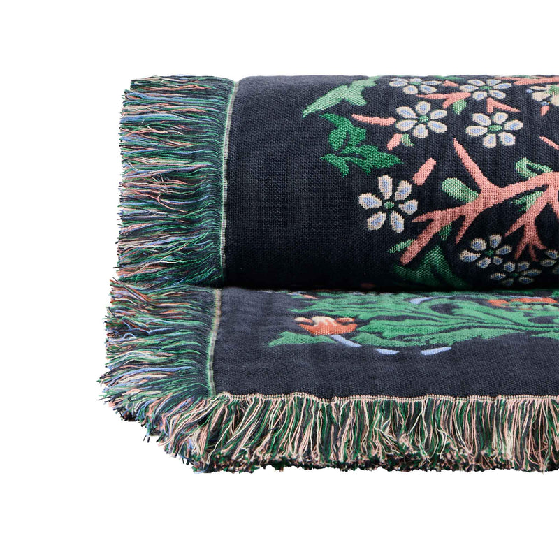 Habitat x Morris & Co Blackthorn throw green 125x150cm (British brand)
