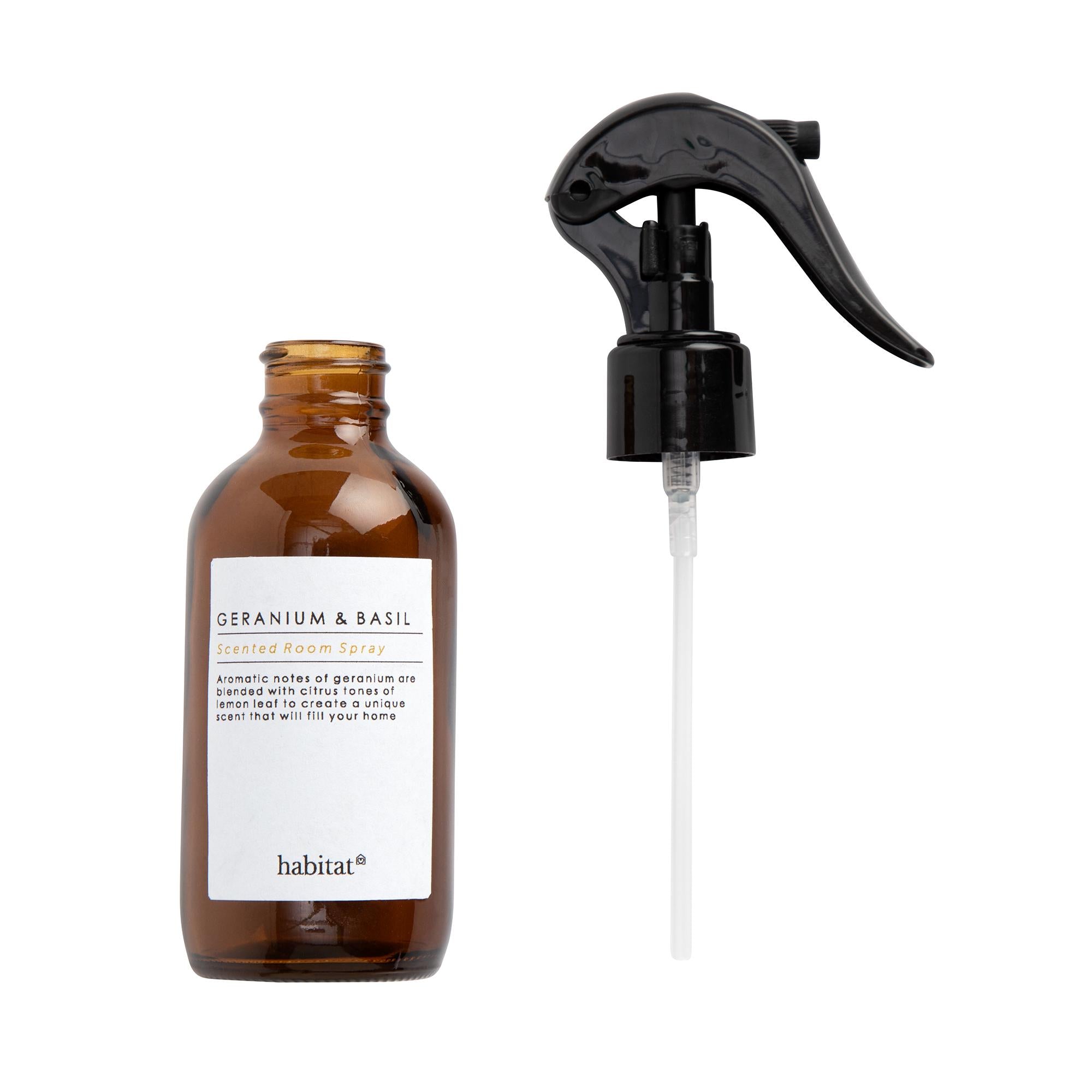 Habitat room spray geranium basil 100ml, UK version