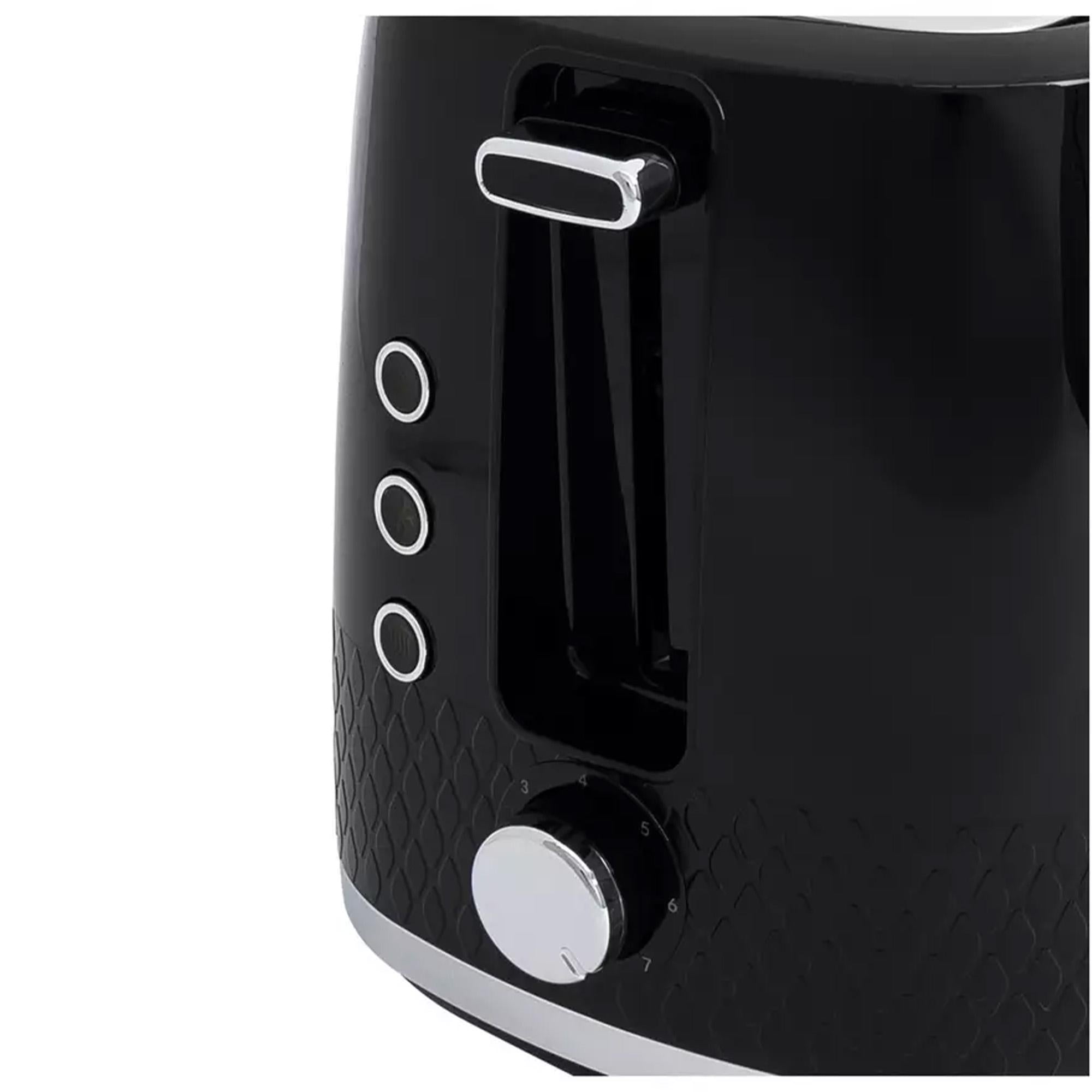 Cookworks Selcey 2 Slice Toaster Black model - British product