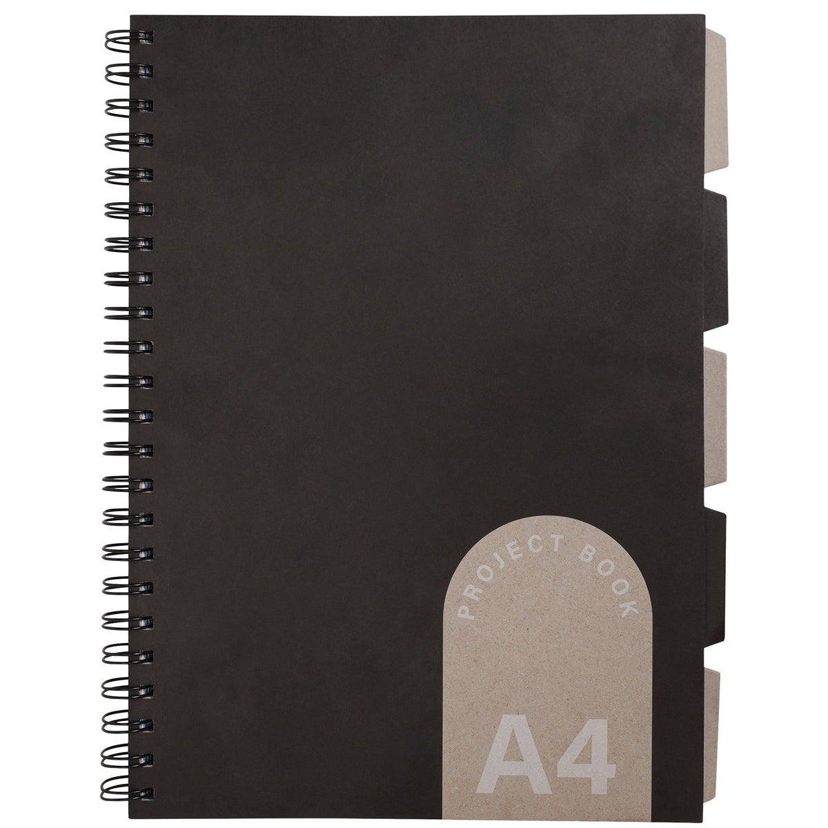 Sainsbury's A4 project notebook black white grey (British brand)