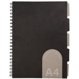 Sainsbury's A4 project notebook black white grey (British brand)