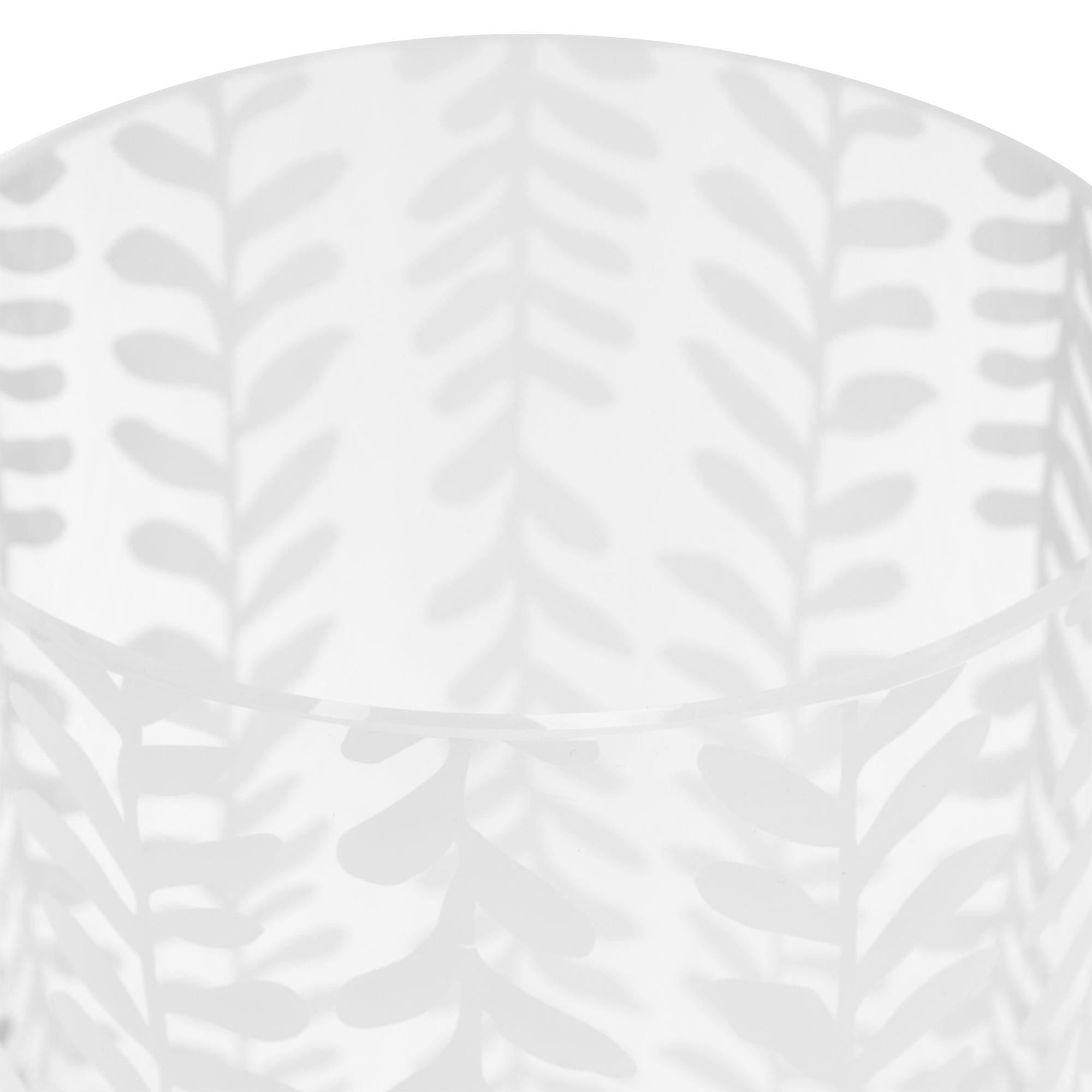 Habitat etched floral glass vase 29.5cm, UK version