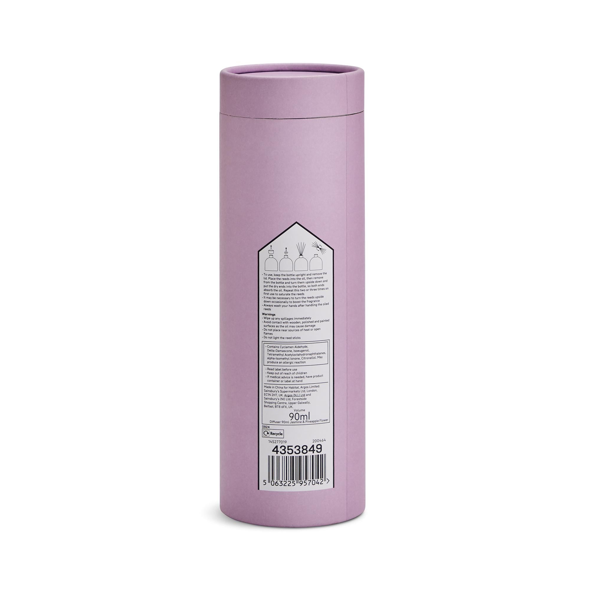 Habitat Scented Diffuser Jasmine & Pineapple Flower 90ml, UK version