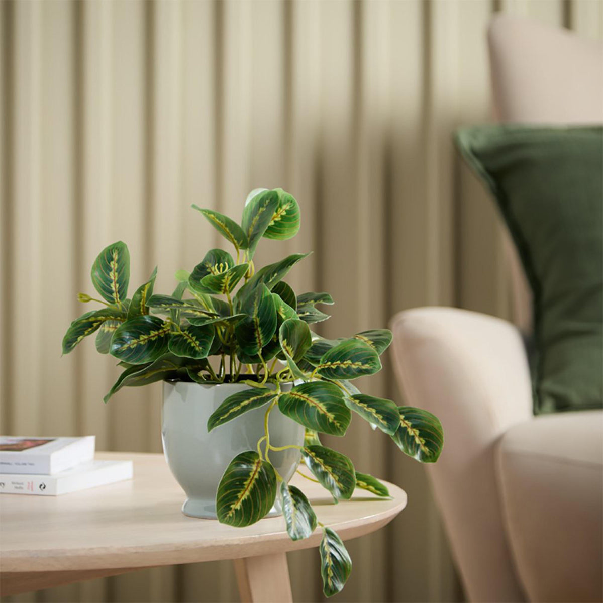 Sainbury's faux trailing leaf plant in grey ceramic pot, UK version