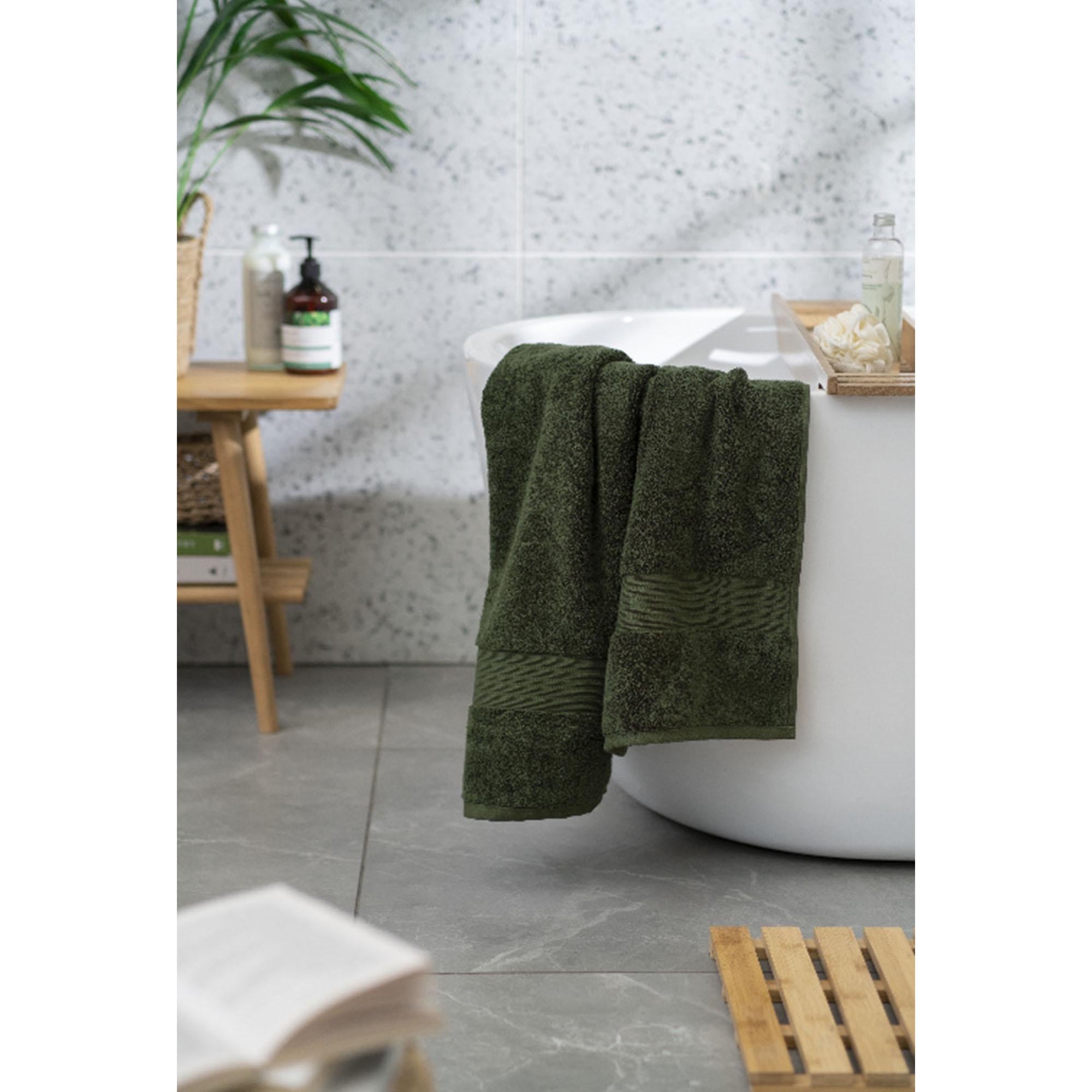 Habitat Egyptian cotton bath towel forest green (British brand)