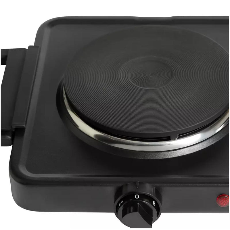 Cookworks 2500W Double Hotplate Hob 50.5 x 27 x 7cm - British product
