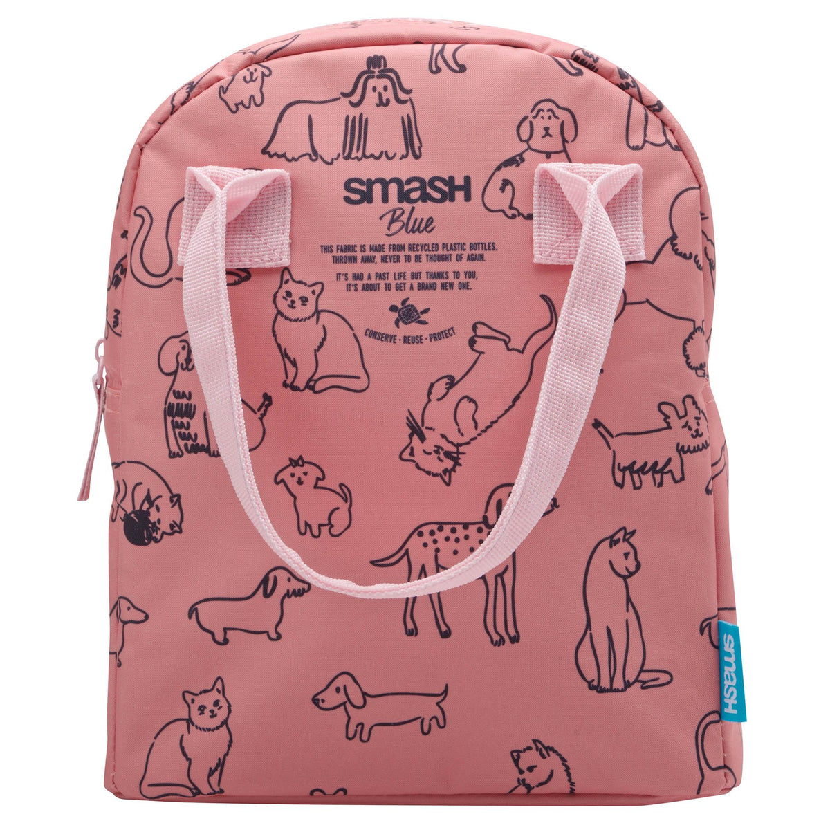Smash Coral Cat Dog Lunch Bag 26cm (British brand)