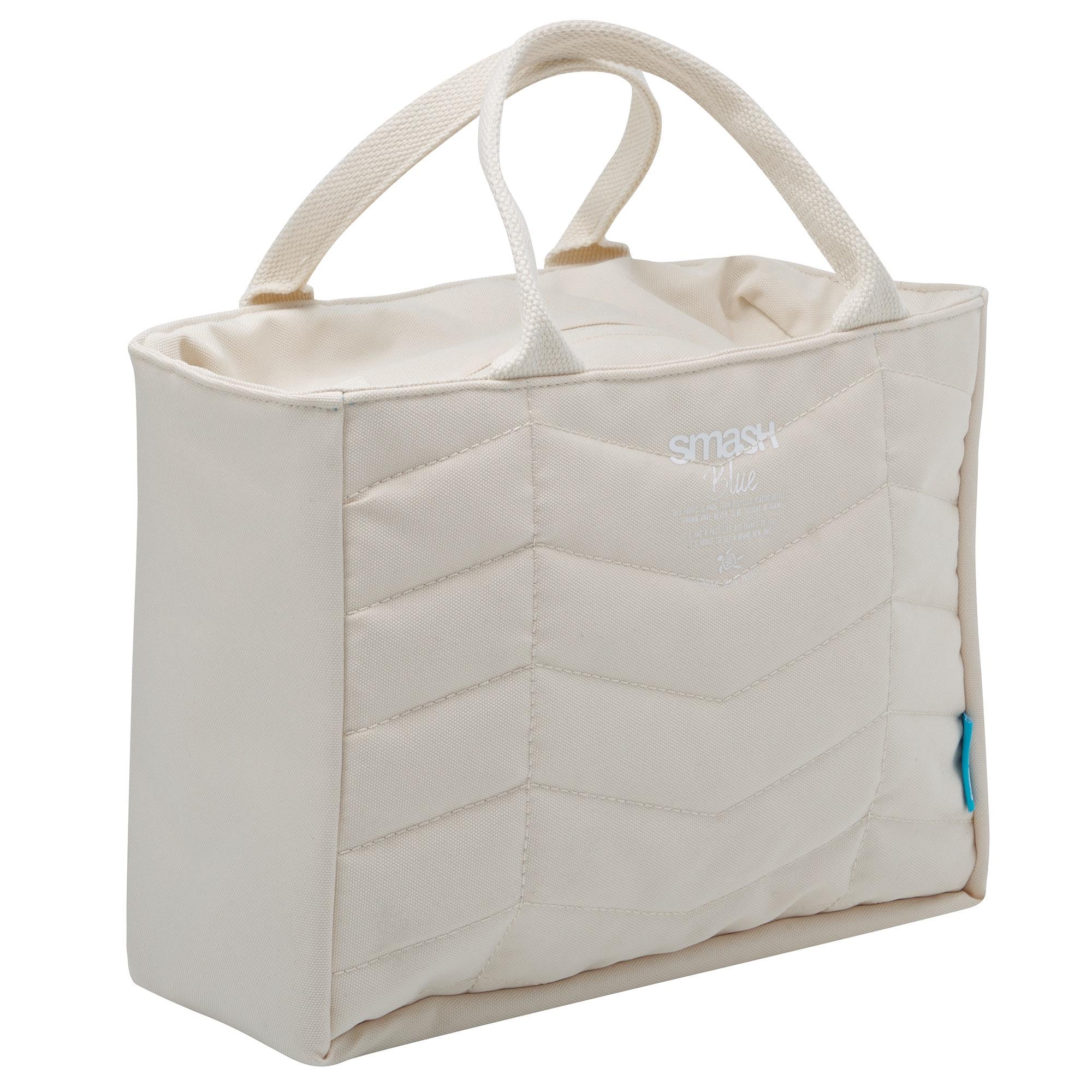 Smash Planet Chevron Lunch Bag Beige 24cm long (British brand)
