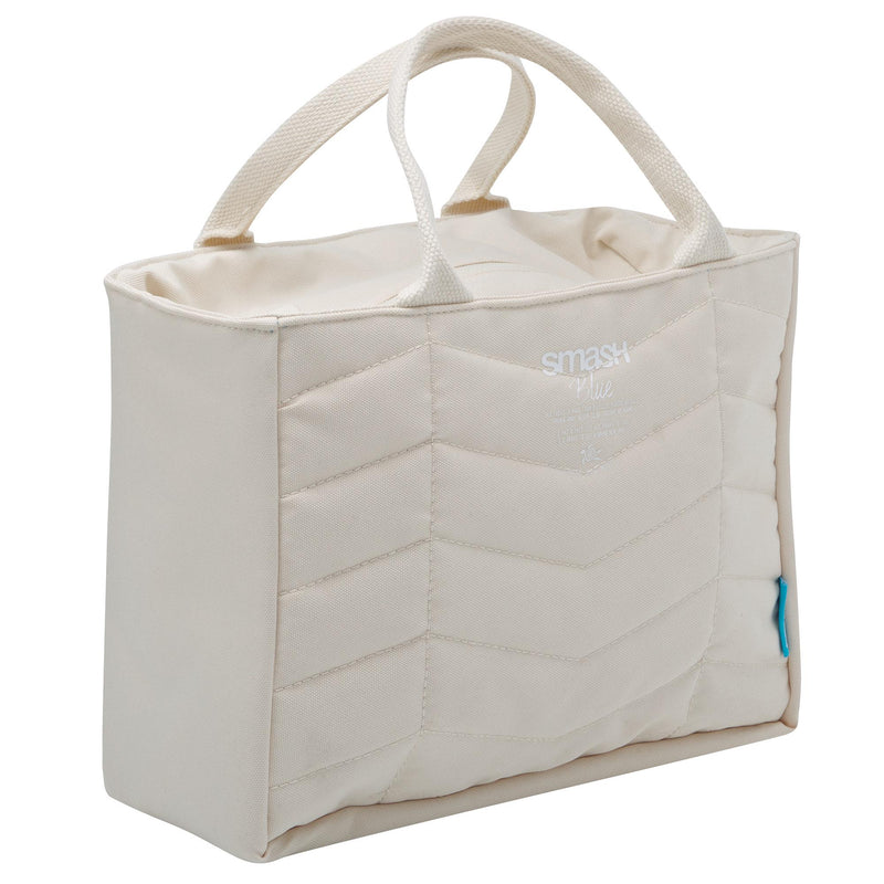 Smash Planet Chevron Lunch Bag Beige 24cm long (British brand)