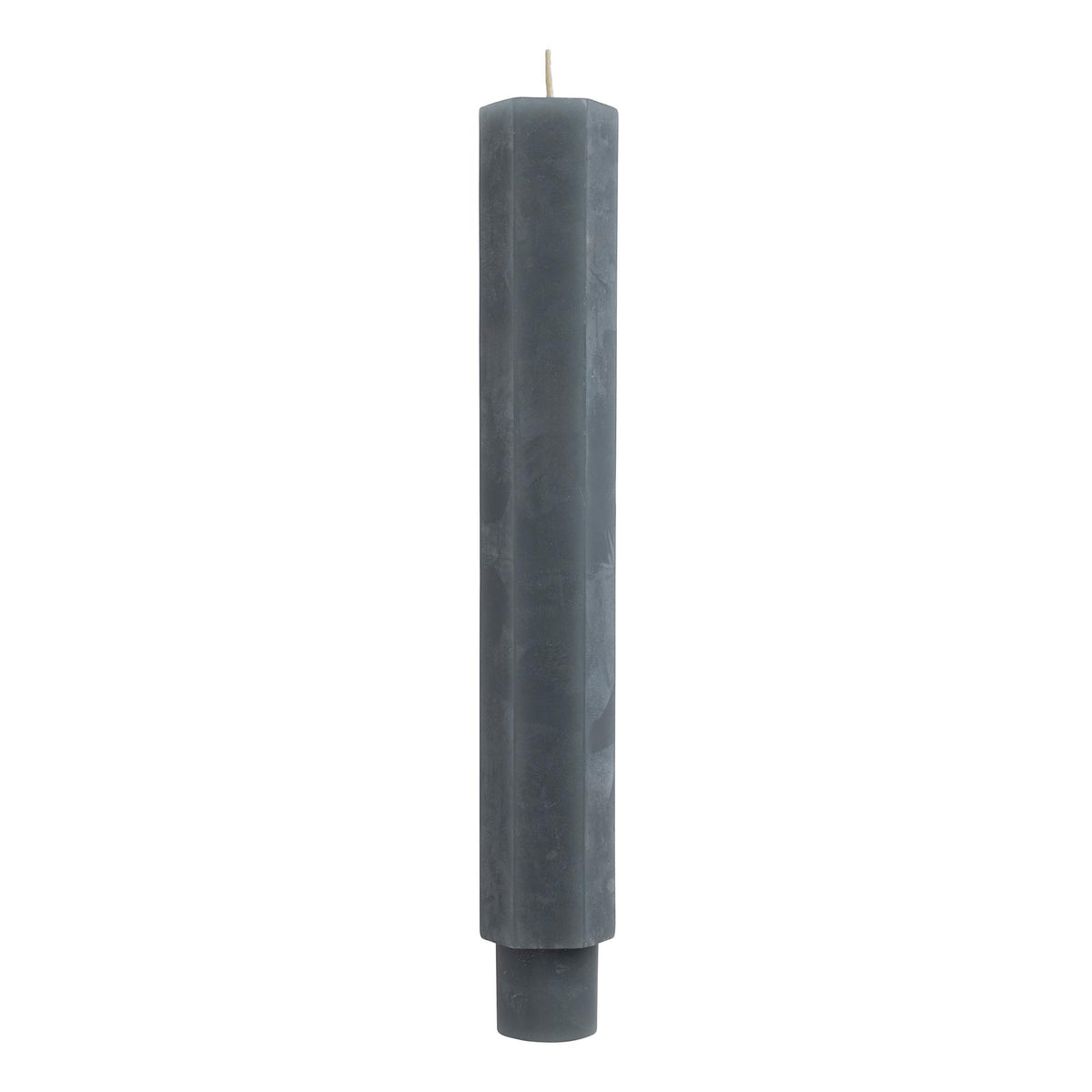 Habitat grey hexagon stubby dinner candle 20cm height, UK version