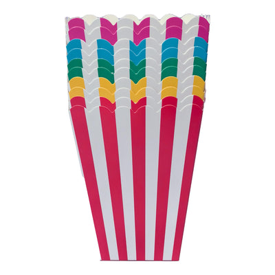 Sainsburys Sainsbury's Striped Popcorn Treat Boxes 10 Pack Paper Party Containers- Buy online at McGrocer
