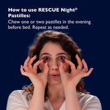 Bach Rescue Night Pastilles blackcurrant flavour 50g (British brand)
