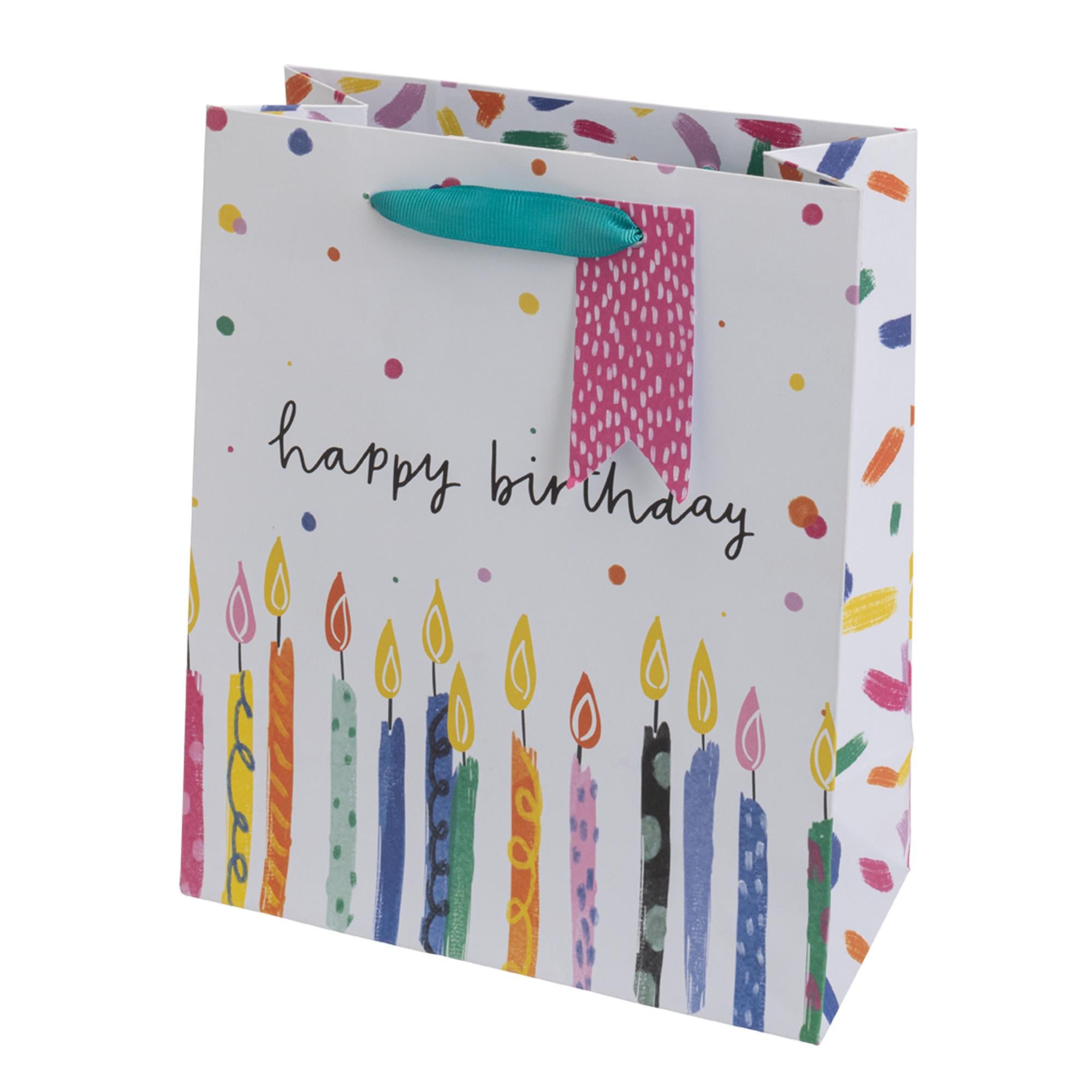Sainsbury's Home Brights Happy Birthday medium gift bag, imported from the UK