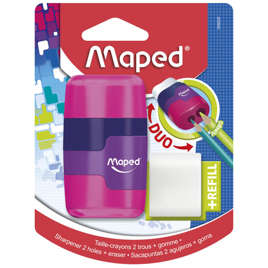 Maped Connect Colour Duo Sharpener & Eraser GOODS Sainsburys   