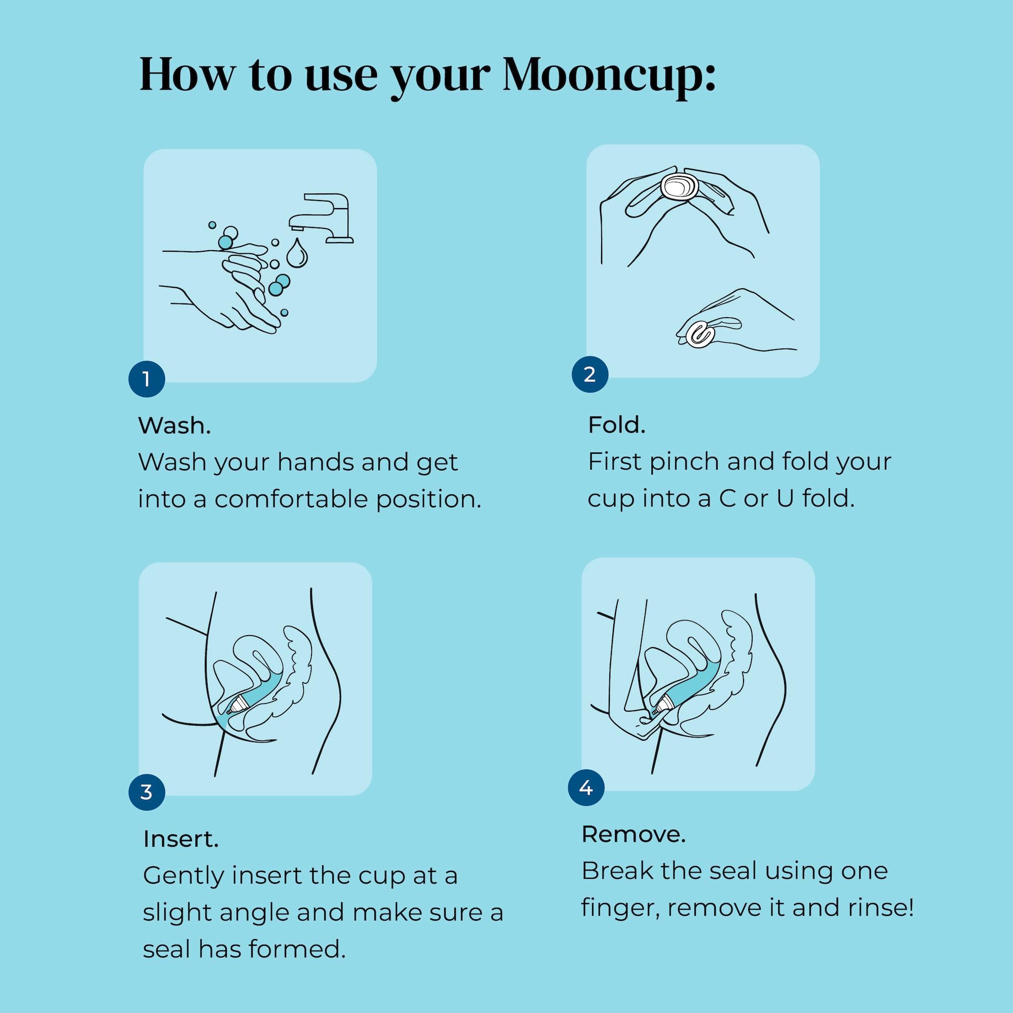 Mooncup Size B menstrual cup (British brand)