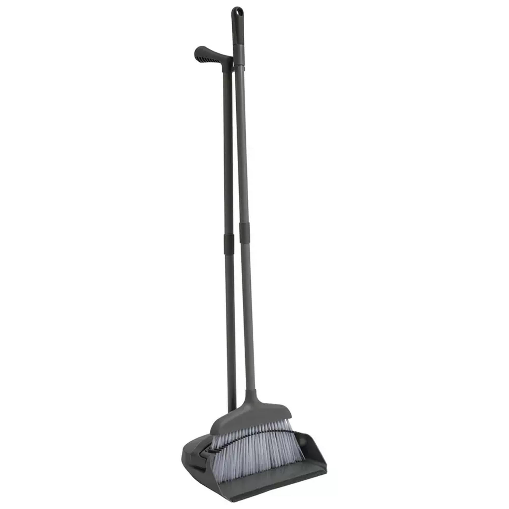 Sainsbury's long handle dustpan and brush in grey (British brand)