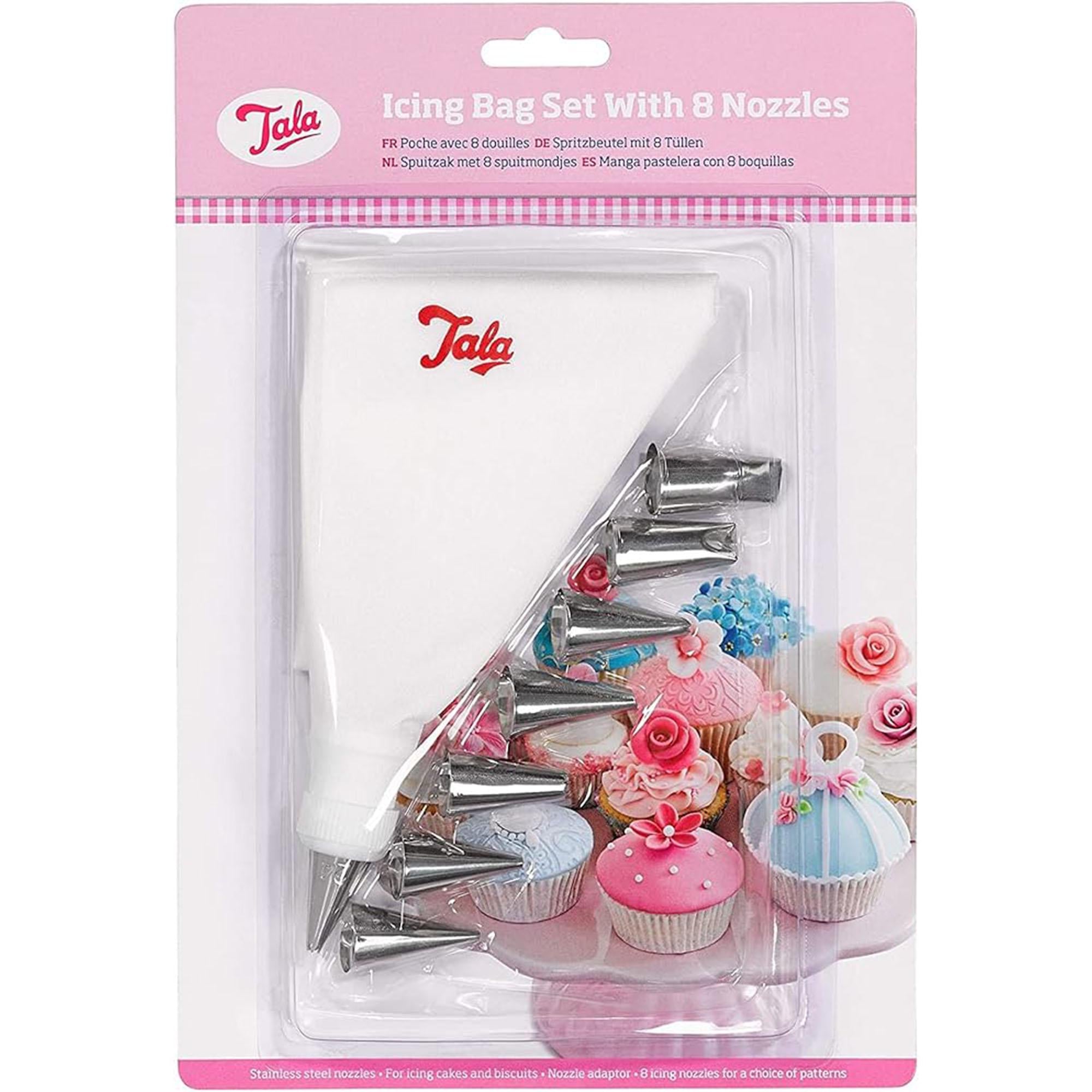 Tala Icing Bag Set Of 8 Nozzles (British brand)
