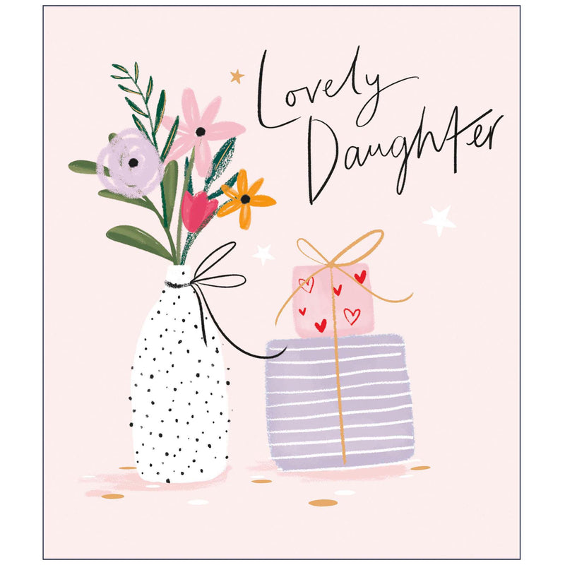 Carlton Lovely Daughter greeting card, imported from the UK