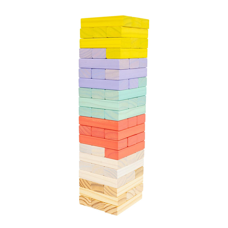 Tp Toys wooden tumble tower pastel 60 blocks (British brand)
