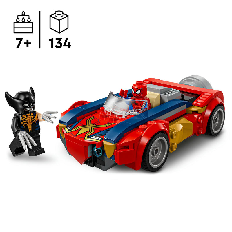 LEGO Marvel Spider-Man Car vs Venomized Wolverine building toy, UK version