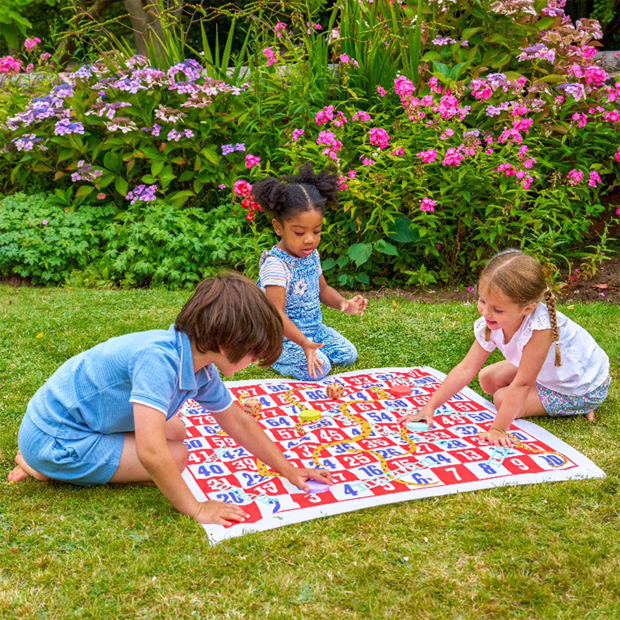 TP Toys wooden snakes and ladders outdoor game, UK version