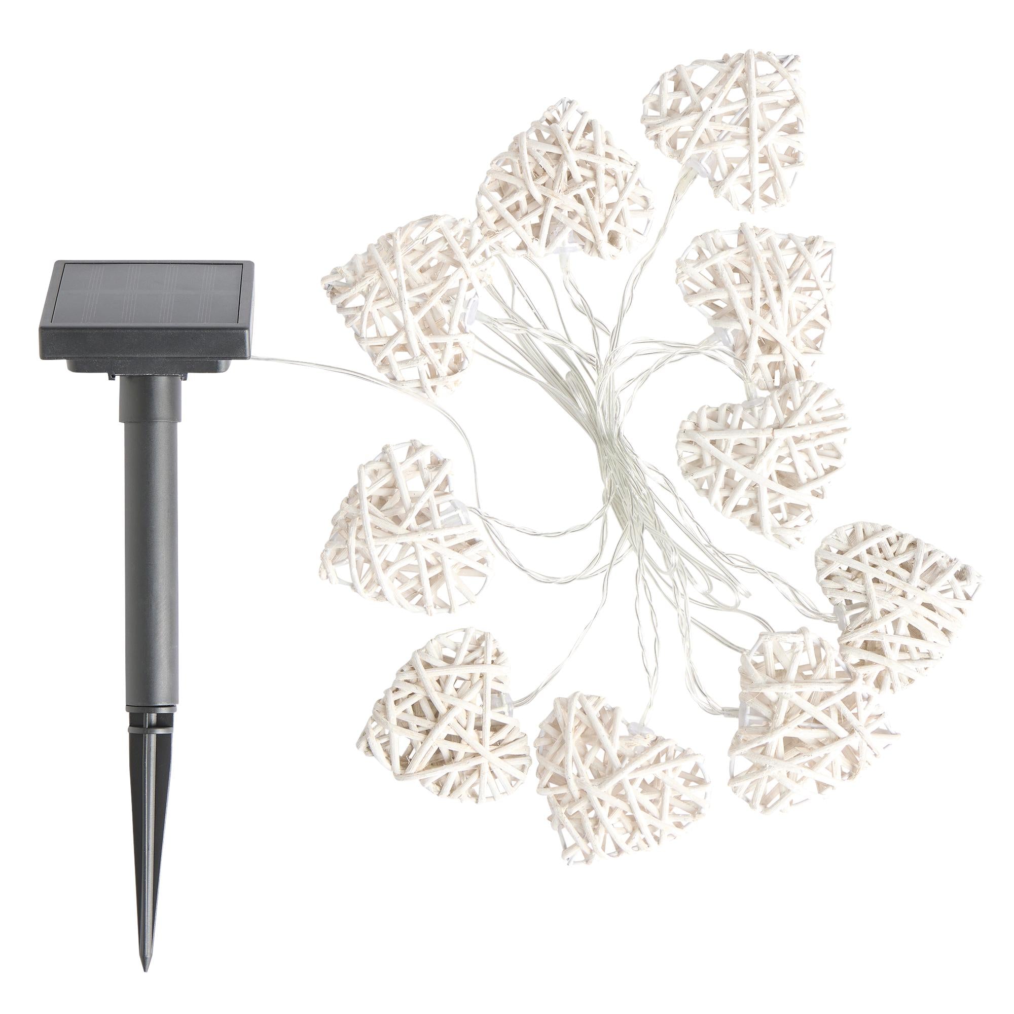 Sainsbury's rattan heart string lights 10LED, UK version