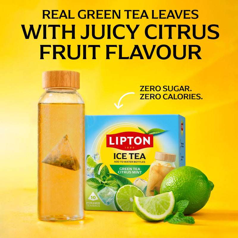 Lipton green tea citrus mint pyramid tea bags 10 pack - British product