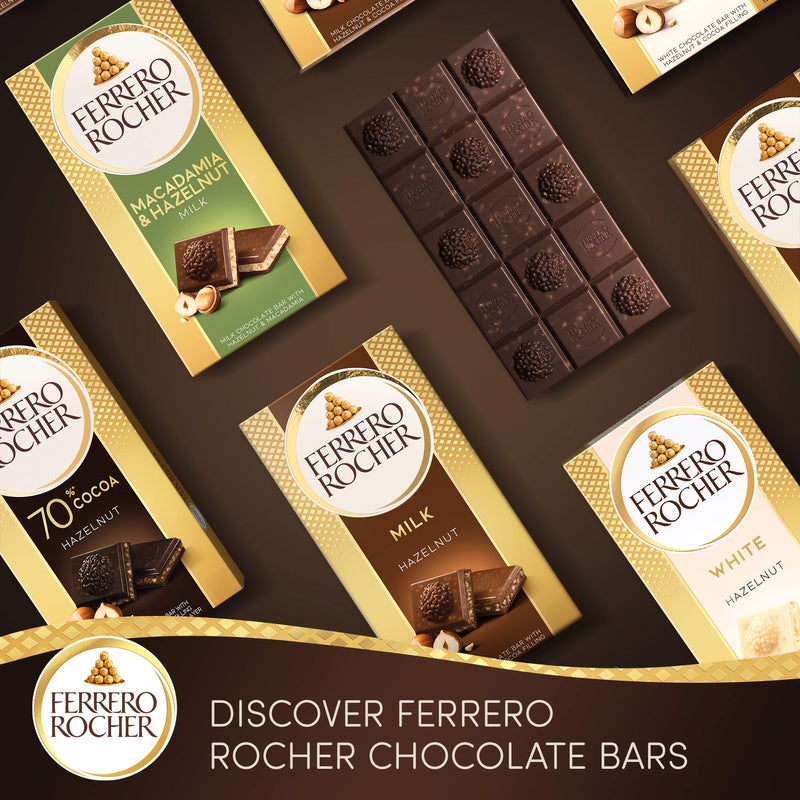 Ferrero Rocher Dark Chocolate Bar Hazelnut 90g - British product