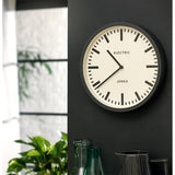 Jones wall clock grey 27cm, imported from the UK