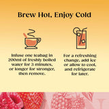 Twinings strawberry and raspberry fruit tea 20 tea bags (British brand)
