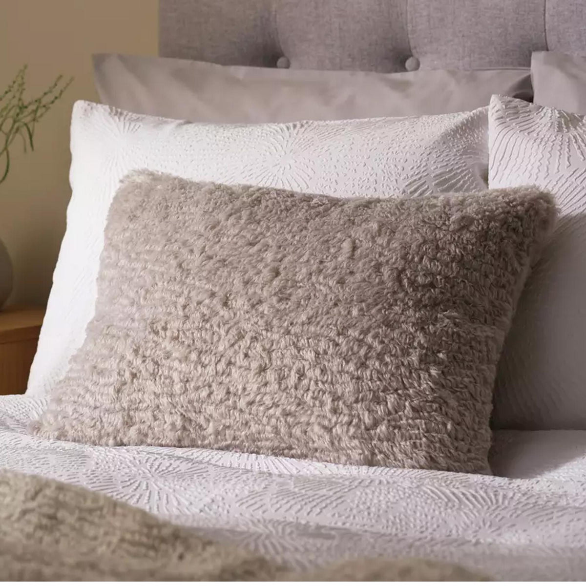 Habitat cushion grey 55x40cm, imported from the UK
