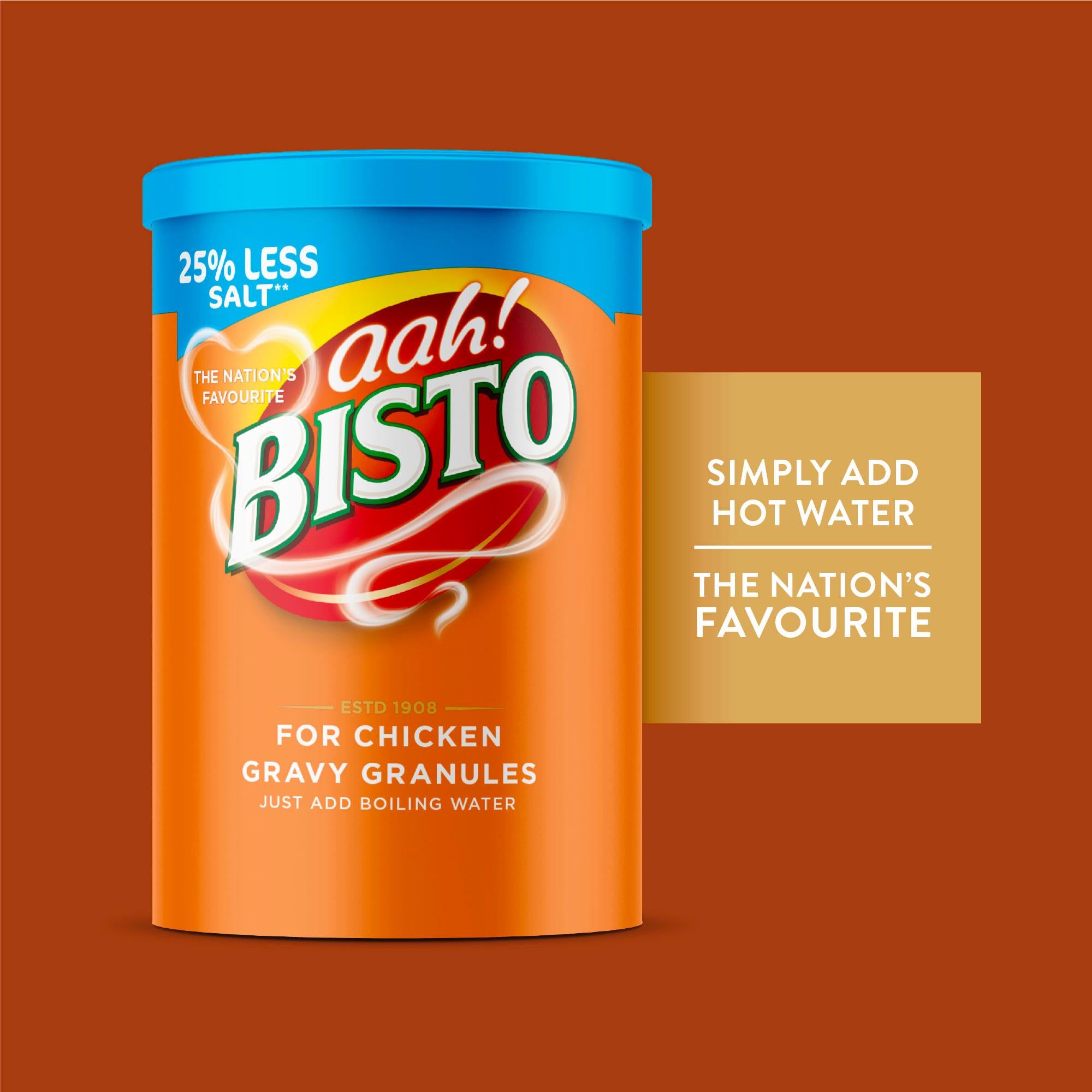 Bisto reduced salt chicken gravy granules 190g, imported from the UK
