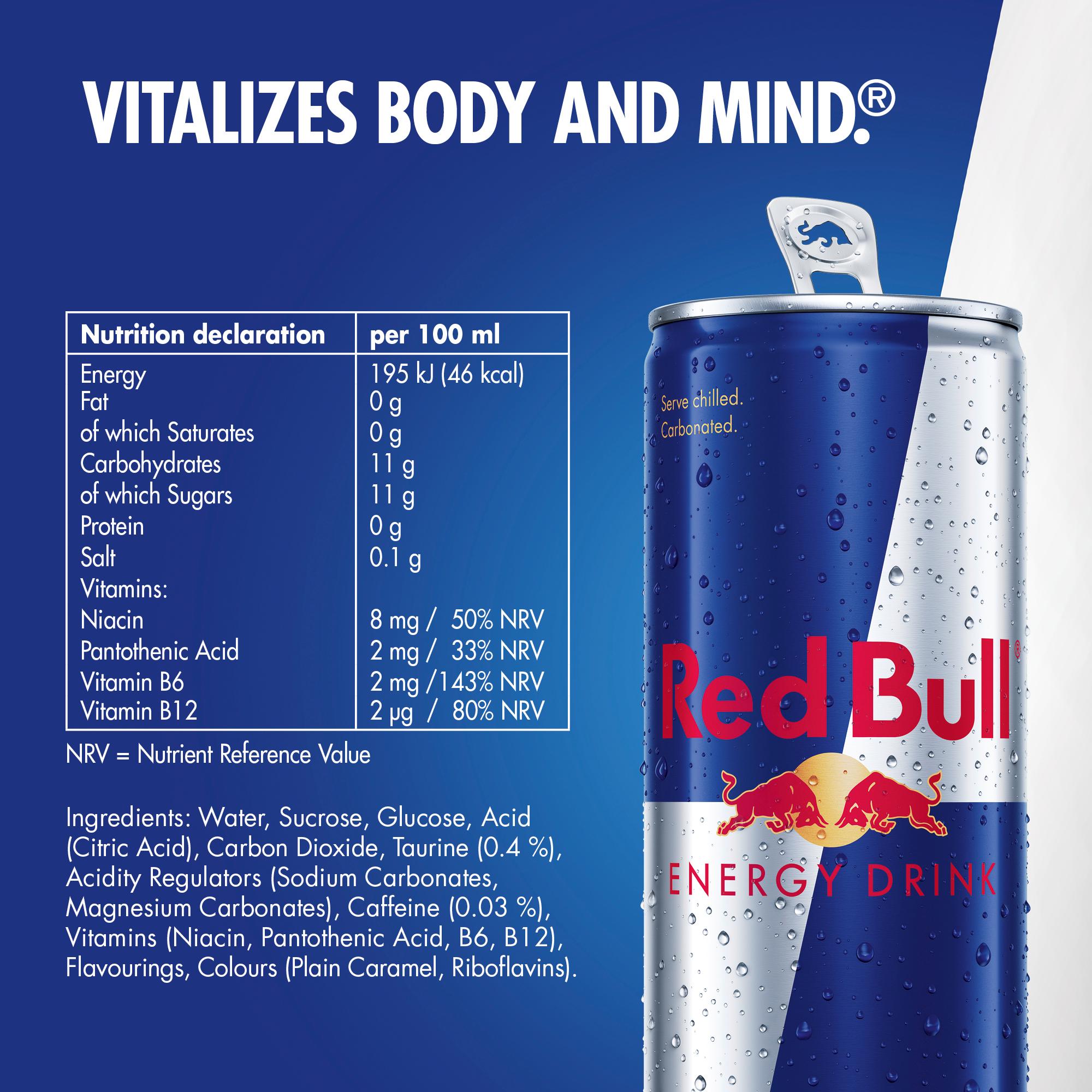 Red Bull energy drink 250ml x8 multipack, imported from the UK