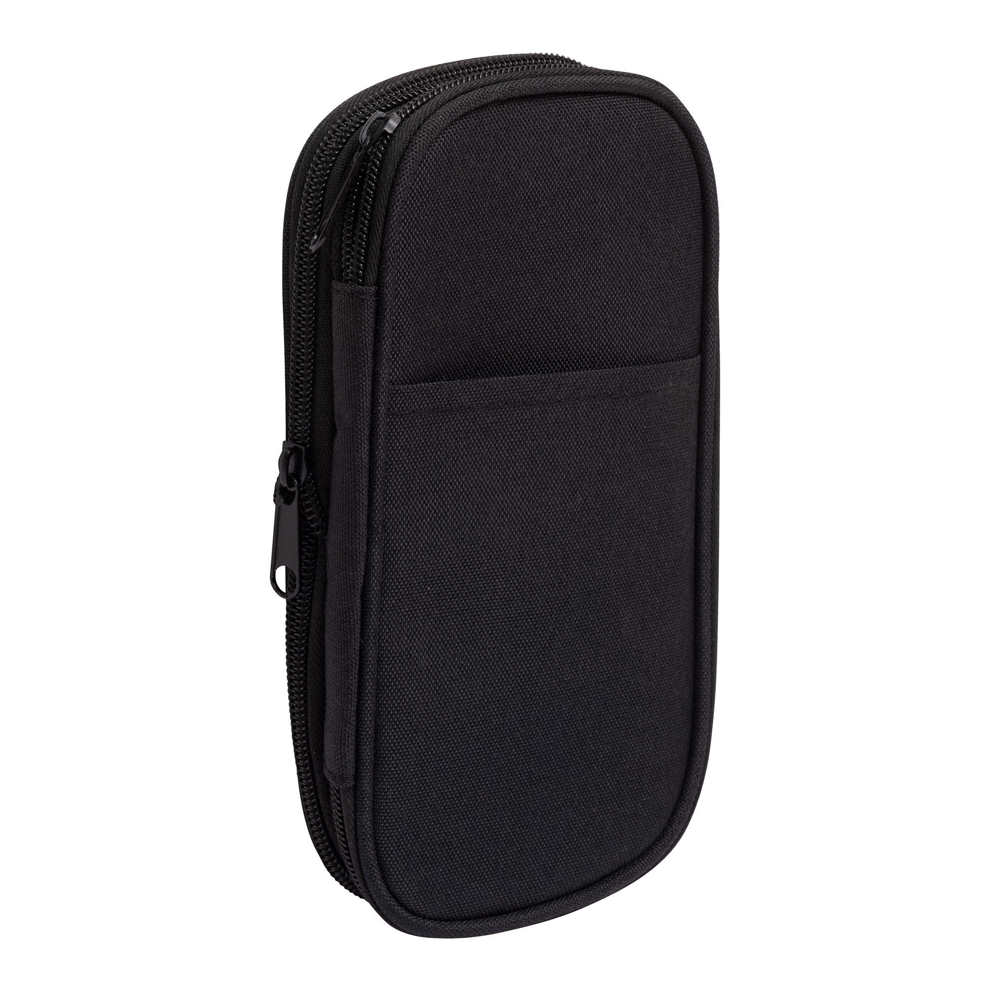 Sainsbury's black compartment pencil case 210mm (British brand)