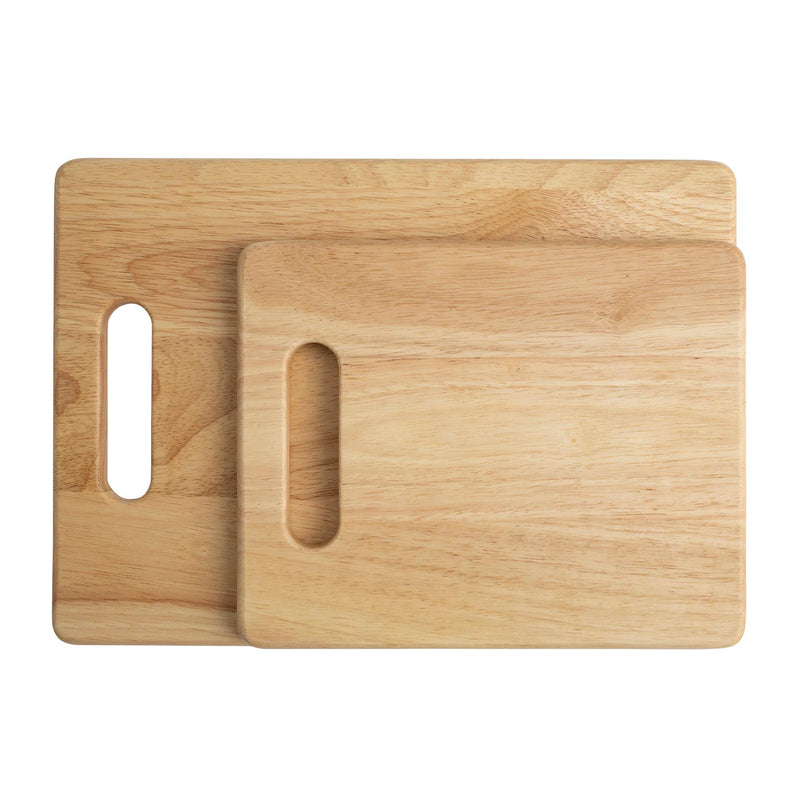 Habitat Rubber Wood Chopping Boards Pack of 2, UK version