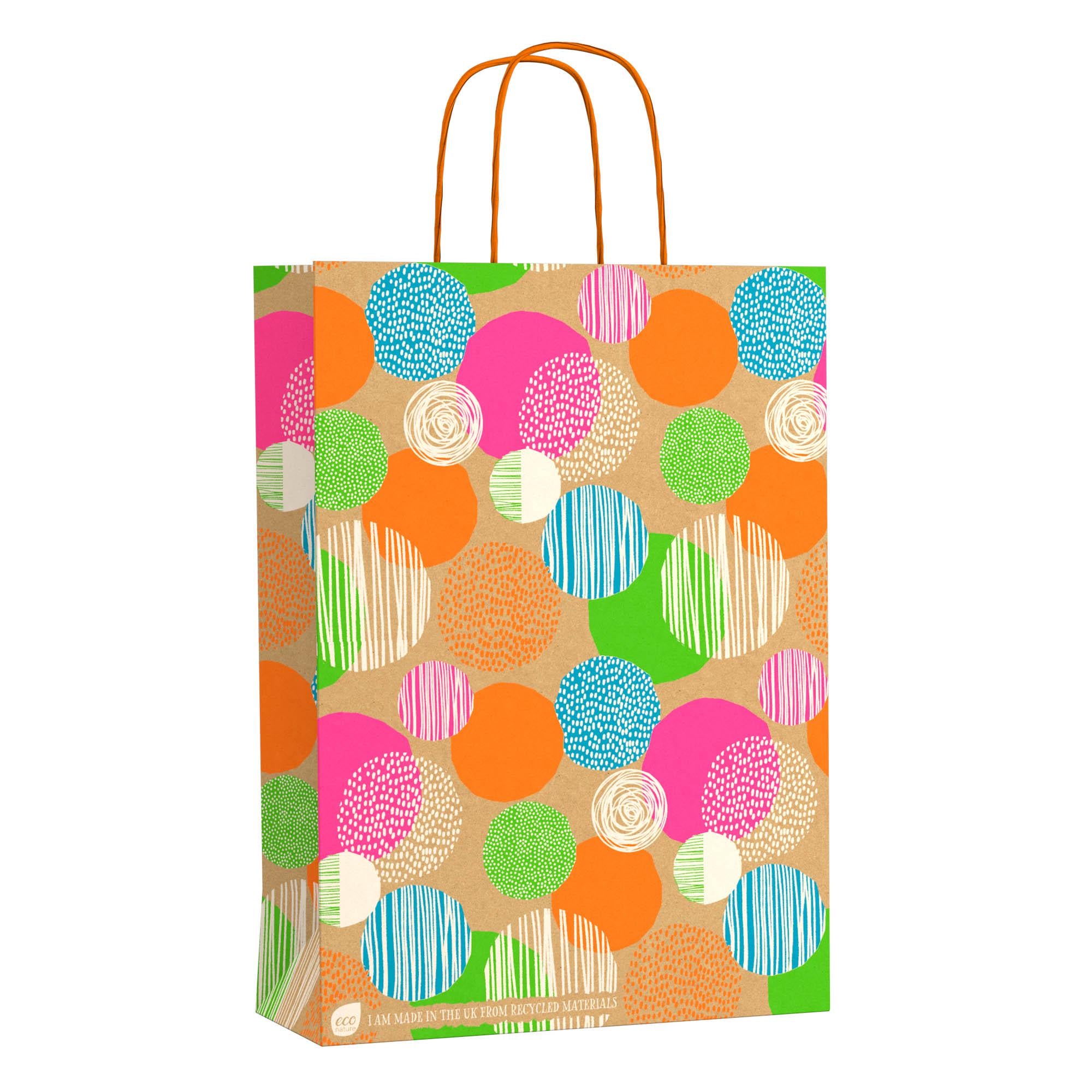 Eco Nature polka dot large gift bag, UK version