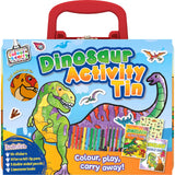 Bookoli dinosaur activity tin with stickers and pencils - British product